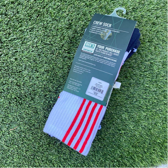 Dick’s Sporting Goods American Flag Crew Socks 2 Pack - Picture 2 of 8